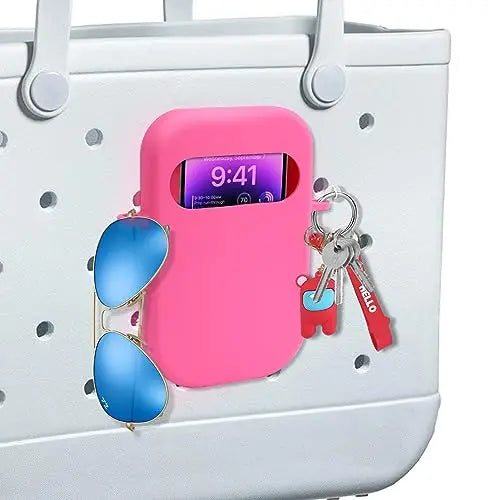 6.8 inch Cell Phone Holder for Bogge Bag Charm Silicon Phone Case Compatible with Boggs Bag for Full Series of iPhone